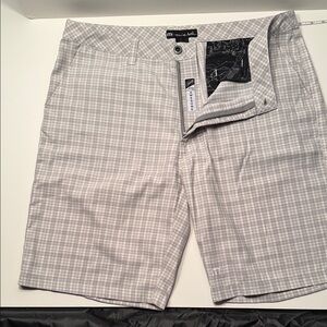 Travis Mathew Men's Gray Checkered Shorts